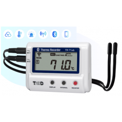 2-channel Wireless Temperature Logger - From -40 to 110°C ⇒ 16,000 measurements