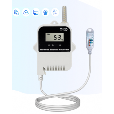 1 kanal temperatur och fukt logger 0 - +55°C, 10 - 95% RH. Wireless för Data Collector. Bluetooth