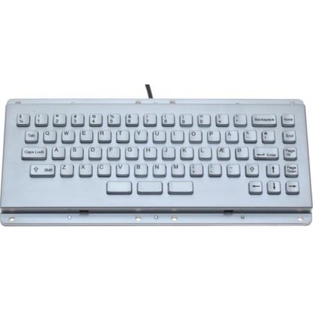 Industriellt metalltangentbord för installation IP65, PS/2-gränssnitt.