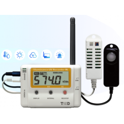 Temperature, humidity, UV measurement, Brightness data logger. Wireless transfer of data collector