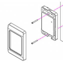 Waterproof Dual Band RFID reads 125kHz, 13.56MHz, NFC, EM400X, MIFARE. 10 characters decimal ascii. HID