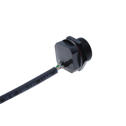 Waterproof RJ45 chassis connector, 21 mm thread - for outdoor use