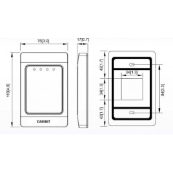Waterproof RFID reader 13.56MHz Mifare HEX 10 digits 40bit