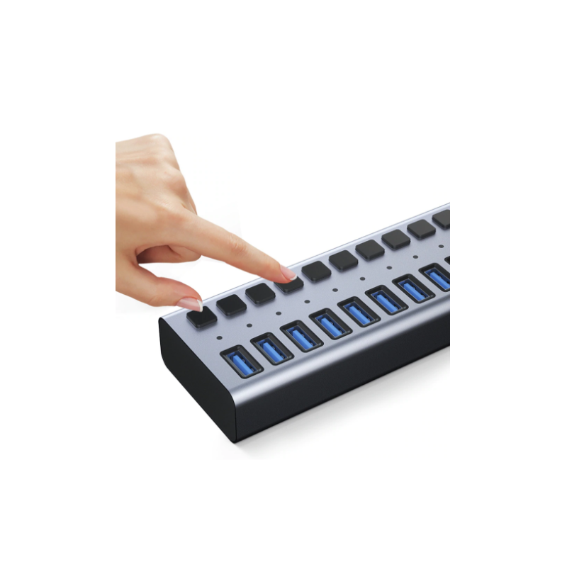 Powerful charger 10 x USB charging station 2.4a, 1a [USB A female, 5V 21A, 105W] - Danbit