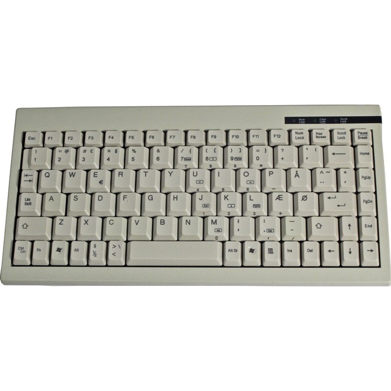 Beige PS/2 mini keyboard, 89 keys - US character set