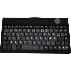 Mini USB Keyboard 86 Keys with TrackPoint, Danish Layout