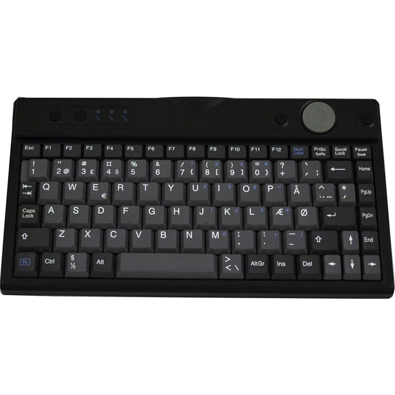Mini USB Keyboard 86 Keys with TrackPoint, Danish Layout