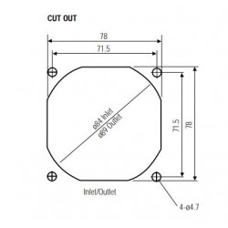 12VDC fan 80 x 80 x 15 mm, 3-pin (+12V, GND, tachometer),