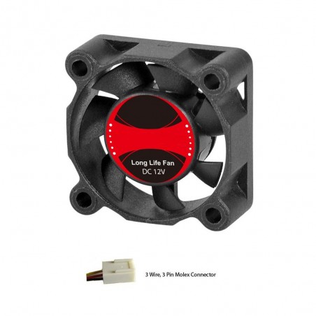 Kompakt 12VDC fläkt med hastighetskontroll - 30x30x10mm, 8000 rpm