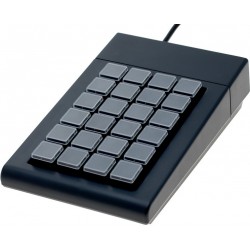24 key programmable numeric keypad - USB. Button covers. Macro is programmed to the keyboard