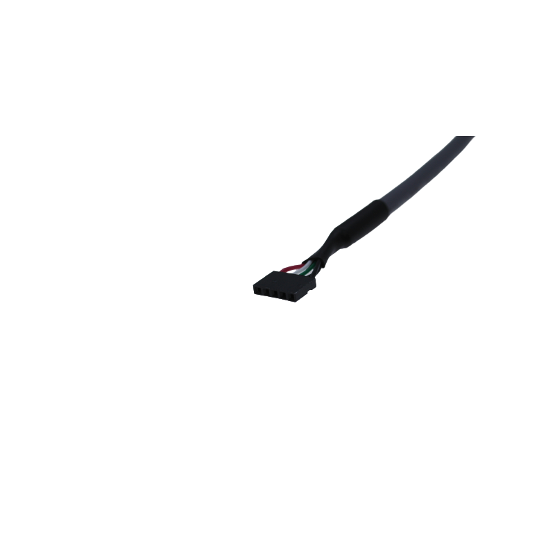 Kabel USB B hon med panel kontakt och platt plug för tryckt kretskort, grå, 0,3m