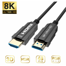 Optisl AOC Fiber HDMI 2.1 cable, 8K, with built-in ethernet - 50 meters