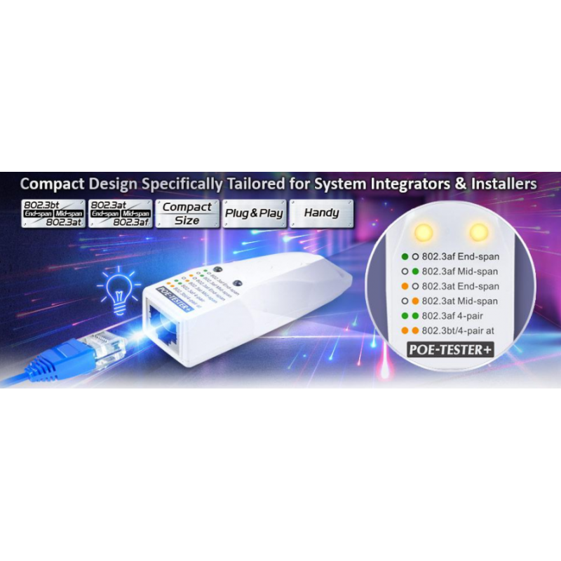 PoE testare - För enheter över PoE nätverk - Binär Teknik