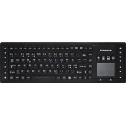 Wireless IP68 Medical Keyboard with Touchpad mouse & Nordic Layout in Black