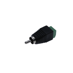 Phono RCA plug screw terminal cord adapter