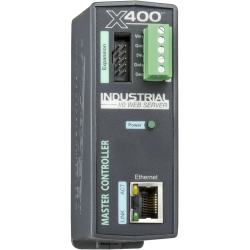 Web-based I/O controller with add-on up to 32 I/O modules. With peer-to-peer communication.