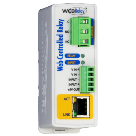 Web Relä över LAN, Internet 1 X Digital i, 1 x Power Relay Out 30VDC 240VAC 12a, Poe