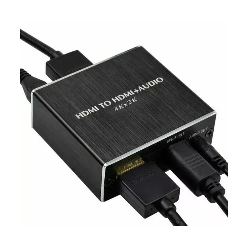 HDMI-ljuddelare [Audio Extractor] - HDMI-ingång ⇒ HDMI-loop ut