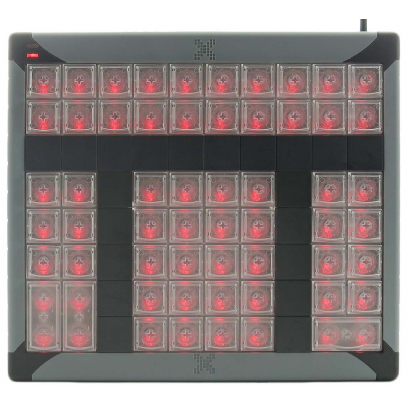X-KEYS XK-0979-UBK60-R keyboard with 60 programmable keys, HID, USB