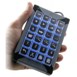 X Keys XK-0994-UKVM-R - 24 key programmable keypad for KVM control, USB with backlight