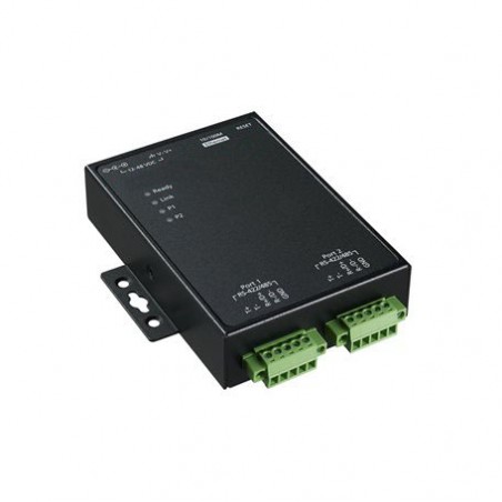 Moxa Nport 5230A-T är en 2-ports seriell portserver RS422 / 485 optoisolerad.