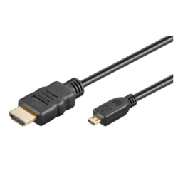 HDMI micro D - HDMI cable - HD - 1.5 meters - Black
