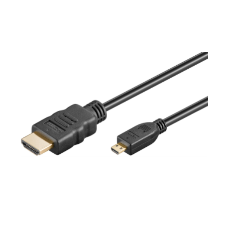 HDMI micro D - HDMI kabel - HD - 1,5 meter - Svart