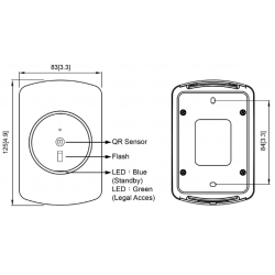 RFID & QR Code Reader: 125kHz EM4100/4200, Wiegand 34, Wall Mounted