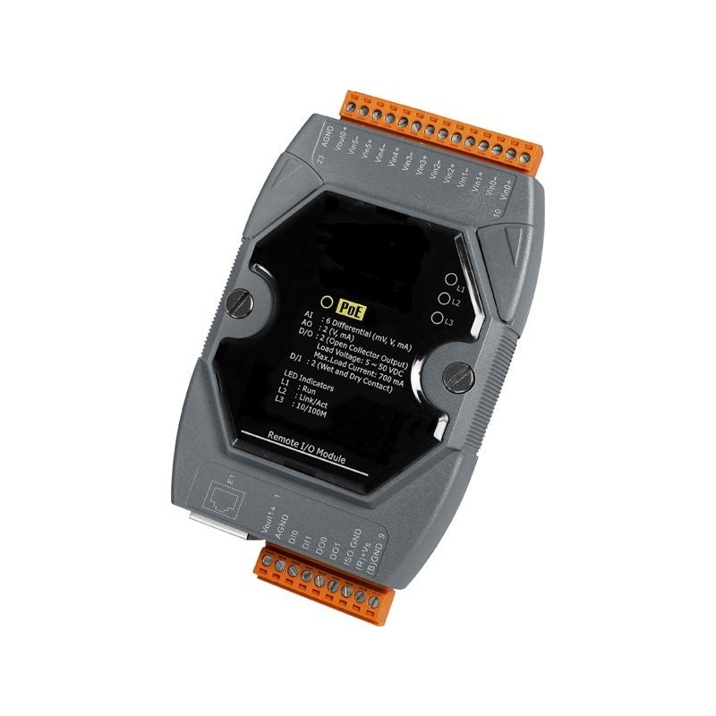 L-CON Controller med 16 x digital ingång, Wet 0 - + 50VDC, 1 x RJ45 Ethernet, Modbus / TCP