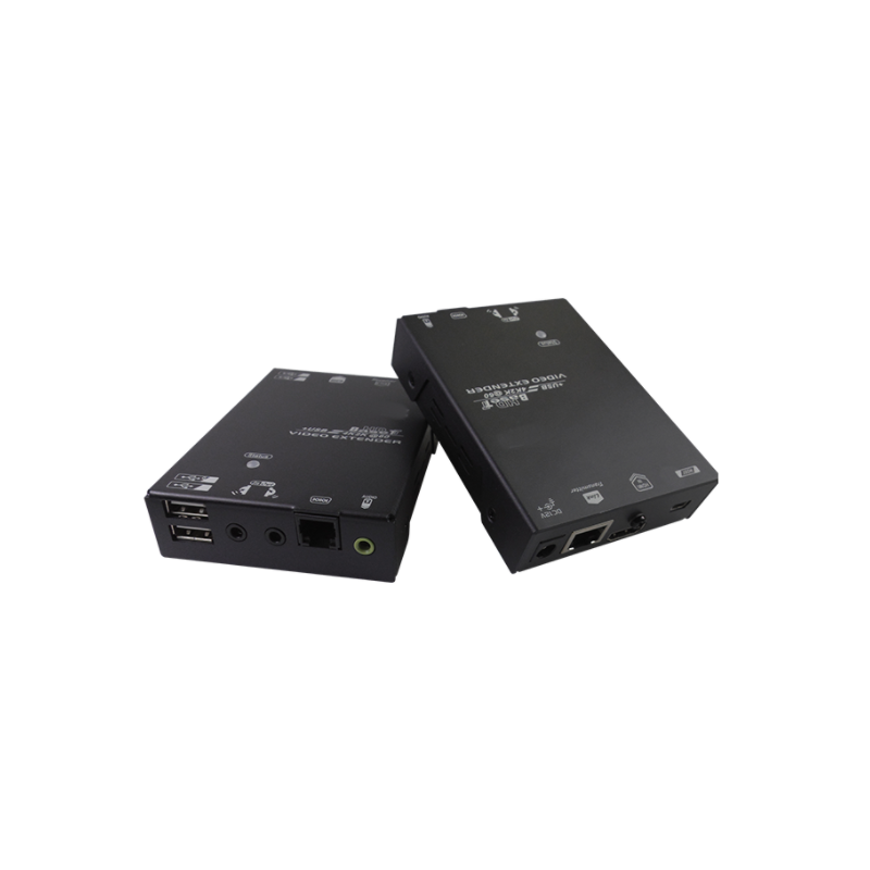 HDMI KVM Extender with USB and RS232 over RJ45 cable. Up to 100 meters