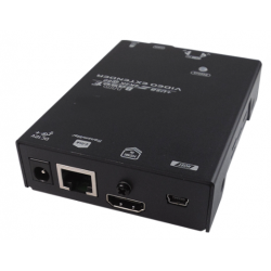 HDMI KVM Extender with USB and RS232 over RJ45 cable. Up to 100 meters