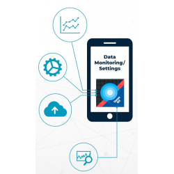 Wireless Temperature data logger, Bluetooth, -199°C to +1760°C, 16,000 measurements, Pt100/1000
