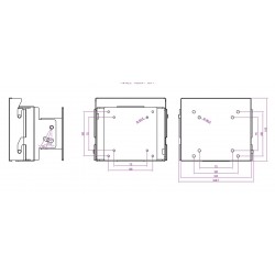 304L stainless steel wall mount for food processing, VESA MOUNT 75/100, TFT mount, panel pc mount