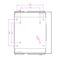304L stainless steel wall mount for food processing, VESA MOUNT 75/100, TFT mount, panel pc mount