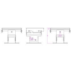 Väggfäste i 304L rostfritt stål för livsmedelsbearbetning, VESA-fäste 75/100, TFT-fäste, panel-PC-fäste