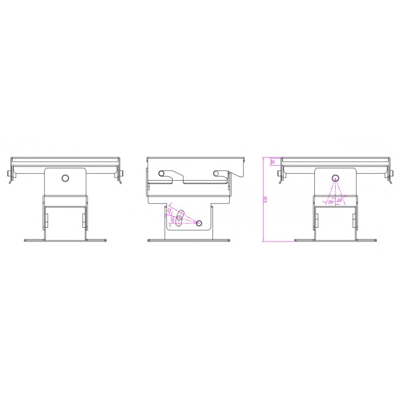 Väggfäste i 304L rostfritt stål för livsmedelsbearbetning, VESA-fäste 75/100, TFT-fäste, panel-PC-fäste