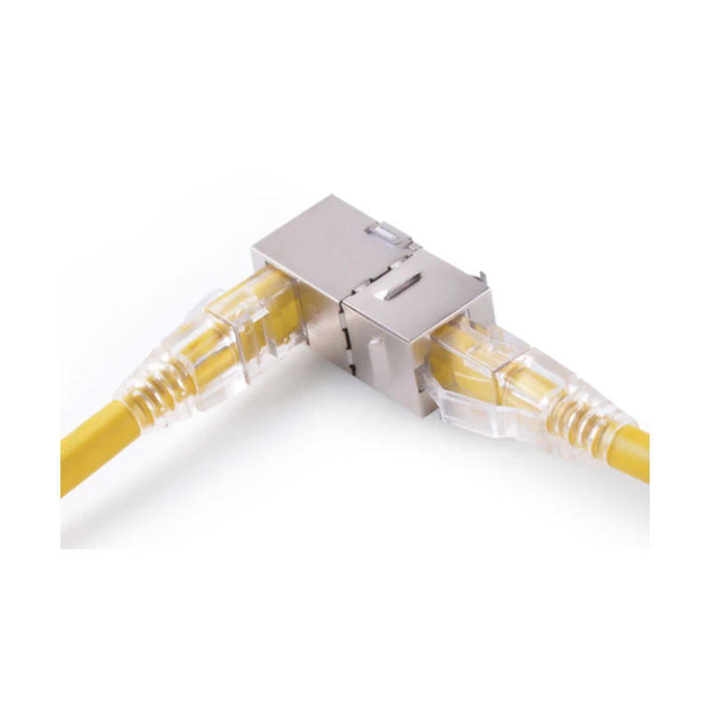 RJ45 coupler angled 90 degrees female to female connector Keystone
