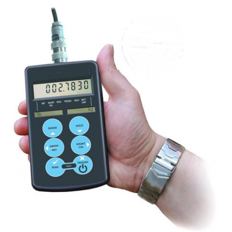 Håndbåren last cell instrument. 4-tråds strain gauge inngång