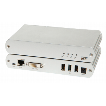 KVM-förlängare med DVI, 3 x USB 2.0, 100meter av KAT6 / CAT7, 1920 x 1200