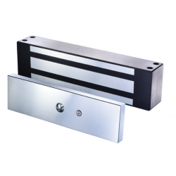 Waterproof electronic door magnet, 545 kg holding force, 12 / 24VDC. Stainless steel