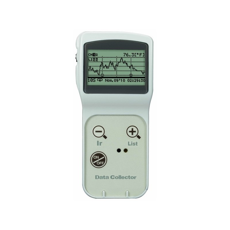 Data collector and programmer with optically JIG and LCD display to T&D data loggers