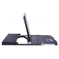 Pull-out console with monitor, keyboard and touchpad. DVI. Local operation of Server in 19" rack cabinet