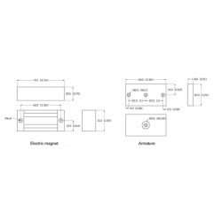 Mini door magnet for 24VDC, 6 Watt, IP65 Holding force up to 45 kg
