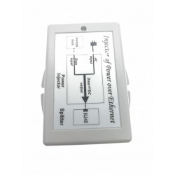 Set of PoE 48VDC injector and 12VDC splitter