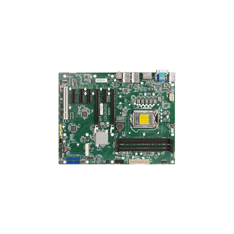 ATX industriel CPU bundkort med 2x PCIe x16, Triple Display , VGA, DP++, C246 Chipset