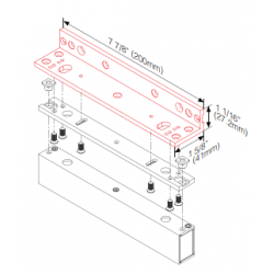 Angle bracket for mounting on frame for outward door