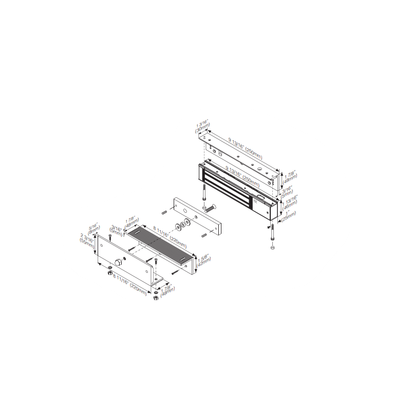 Vinkelfäste för montering av hållmagneten för inåtdörr