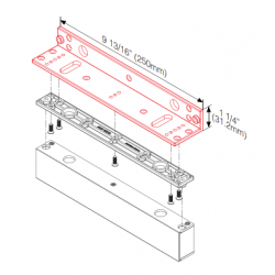 Angle bracket for door magnet on outward-facing door