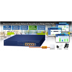 Skydda ditt eget nätverk med kraftfull VPN-router. Med 5 st. 100/1000Mbit RJ45-portar. PoE +