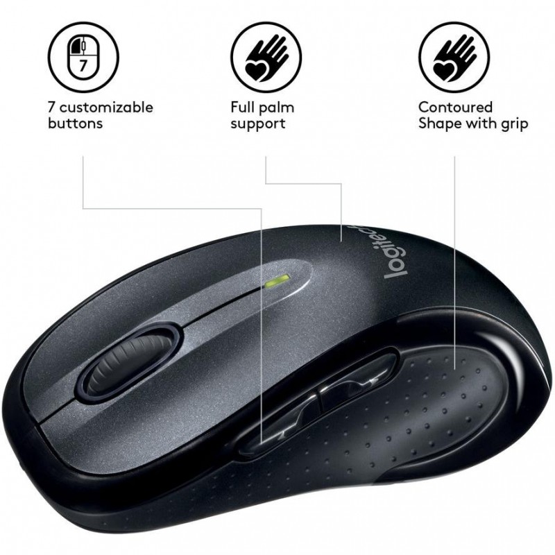 Logitech M510 Mouse Wireless with 5 buttons 2.4GHz